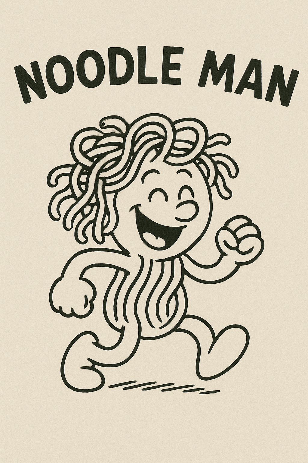 Noodle Man illustrated